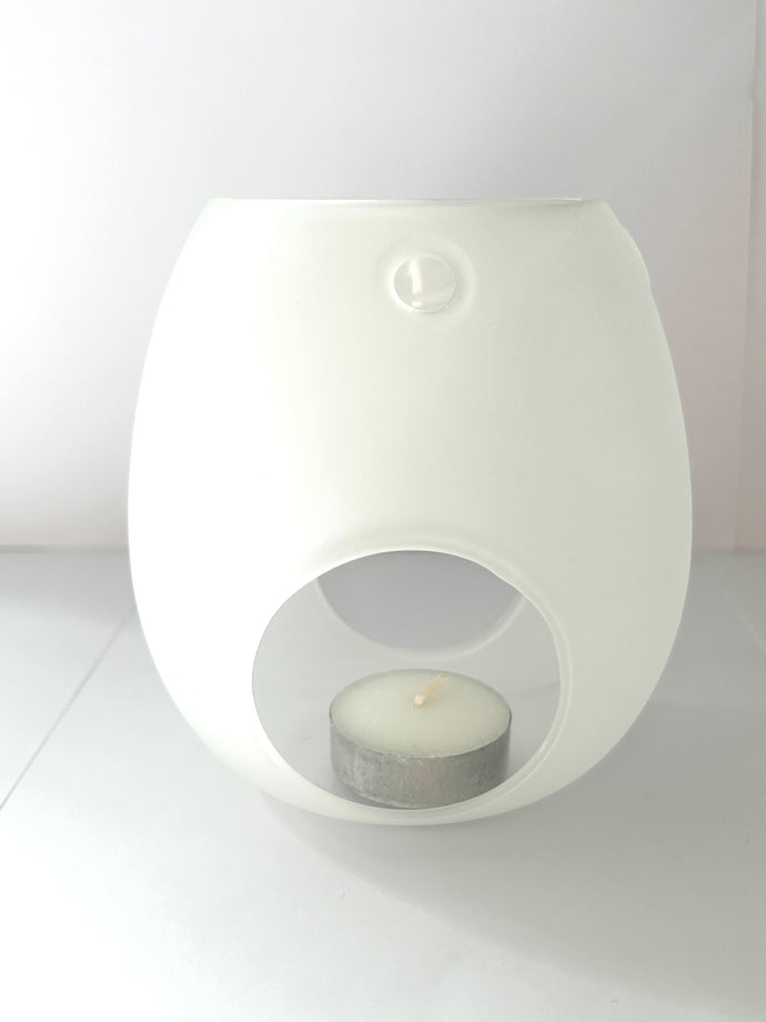 Glass Wax Burner - Frosted White